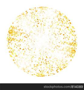 Yellow Confetti Circle Isolated on White Background.. Yellow Confetti Circle Isolated on White Background