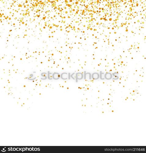 Yellow Confetti Isolated on White Background. Abstract Gold Parts.. Yellow Confetti Isolated on White Background. Gold Parts.