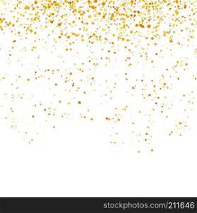 Yellow Confetti Isolated on White Background. Abstract Gold Parts.. Yellow Confetti Isolated on White Background. Gold Parts.