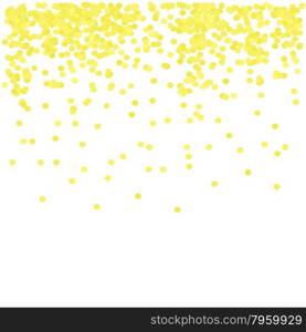 Yellow Confetti Isolated on White background. Yellow Circle Pattern. Yellow Confetti