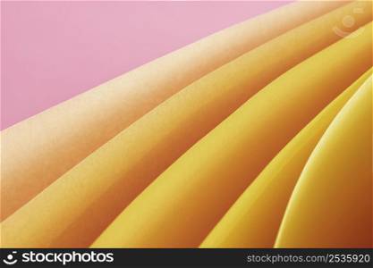 yellow curve paper high view