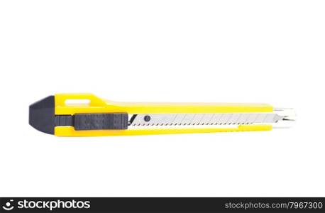 yellow cutter isolated on white background