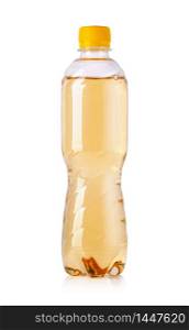 Yellow Energy Drink Soda bottle isolated on white with clipping path