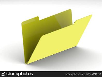 Yellow Folder image with hi-res rendered artwork that could be used for any graphic design.. Yellow Folder