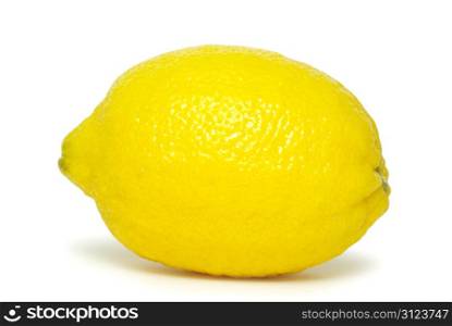 yellow fresh lemons isolated on a white