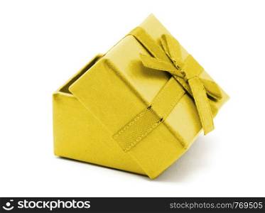 Yellow Gift Box on white background