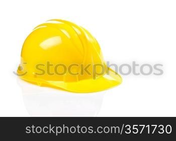 yellow helmet isolated