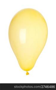 yellow inflatable balloon isolated on white background