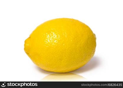 Yellow Lemon Isolated On The White Background