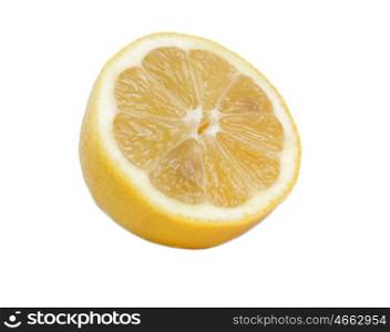 Yellow lemons isolated on a white background