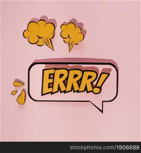yellow lettering emotional text speech bubble with elements pink background. High resolution photo. yellow lettering emotional text speech bubble with elements pink background. High quality photo