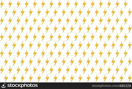 Yellow lightning icon with white background, 3D rendering