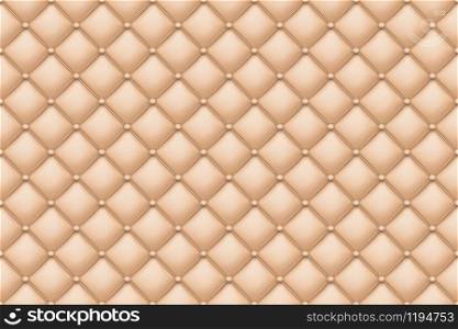 Yellow matte leather texture seamless pattern. Background upholstery rich and luxury sofa. Vector abstract antique illustration. Close-up.