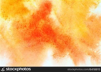 Yellow-orange abstract watercolor texture