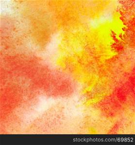 Yellow orange abstract watercolor texture