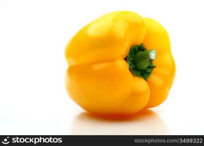 yellow paprika isolated on white