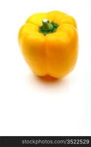 yellow paprika isolated on white