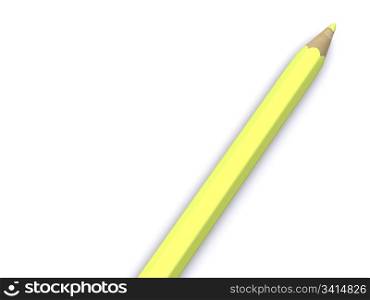 yellow pencil. 3D