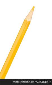 Yellow pencil isolated on white background