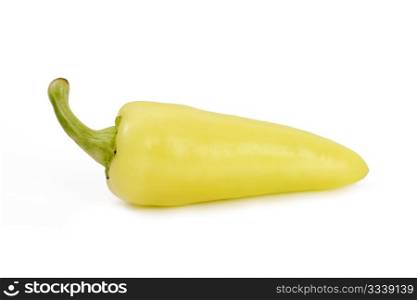 yellow pepper over white
