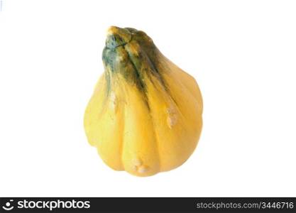 Yellow pumpkin isolated on a white background