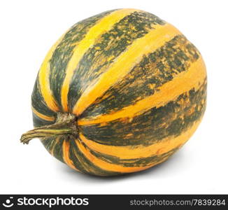 Yellow pumpkin isolated on a white background