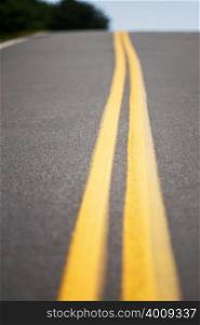 Yellow road markings