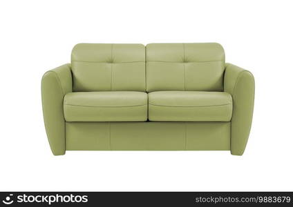 yellow sofa isolated on white background. yellow sofa