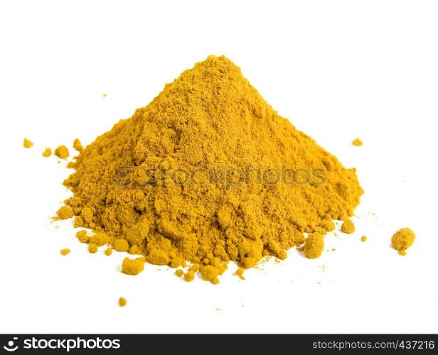 Yellow spice isolated on white background