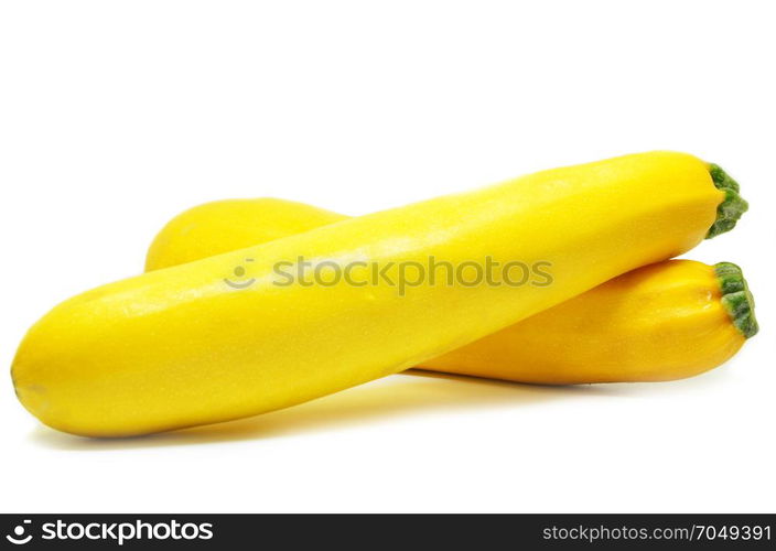 Yellow squash isolated on white background