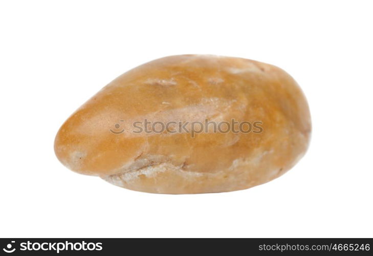 Yellow stone isolated on a white background