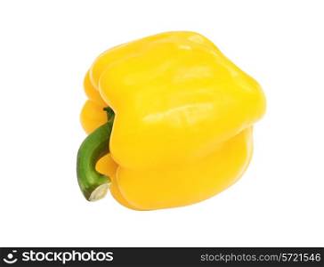 yellow sweet bell pepper isolated on white background