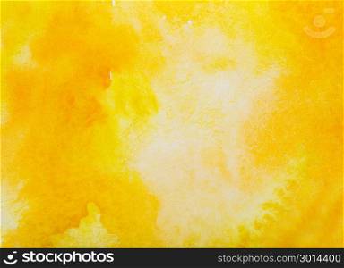 yellow watercolor splash stroke background. by drawing