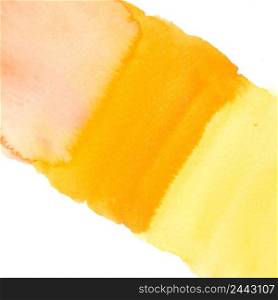 yellow watercolor wash texture isolated white backdrop