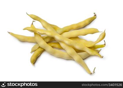 Yellow Waxbeans on white background