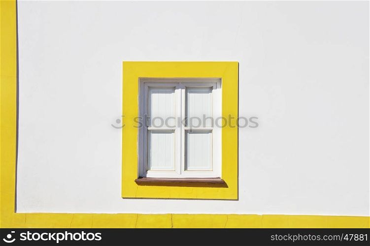 yellow winsdow in Alentejo, Portugal