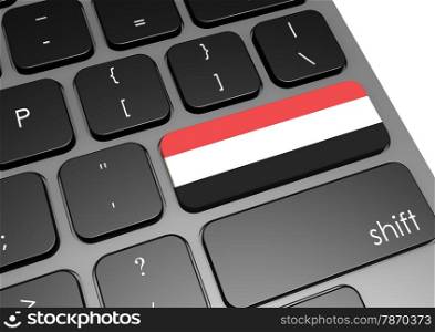 Yemen keyboard image with hi-res rendered artwork that could be used for any graphic design.. Yemen