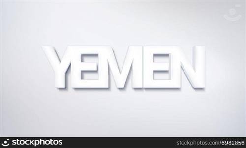 Yemen, text design. calligraphy. Typography poster. Usable as Wallpaper background