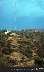 Yesha fort and antenna in Galilee, Israel