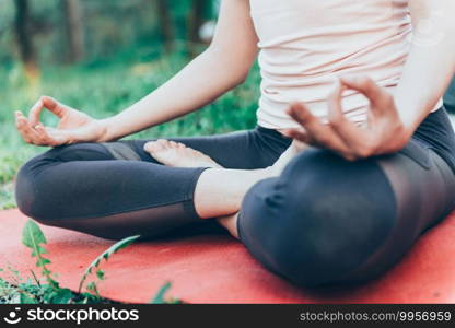 Yoga Detail From Lotus Position