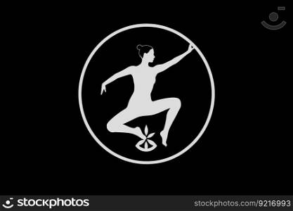 yoga meditation symbol logo generative ai.