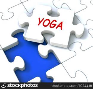 Yoga Puzzle Showing Meditate Meditation Health And Relaxation
