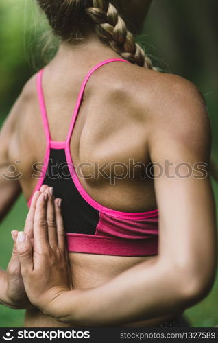 Yoga Reverse Prayer Position