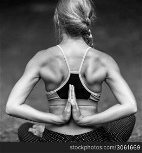 Yoga Reverse Prayer Position