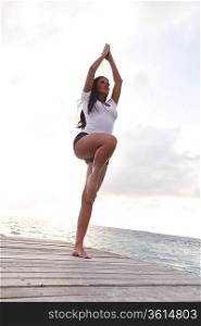 Yoga woman outdoors