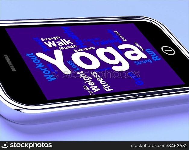 Yoga Word Indicating Text Poses And Body