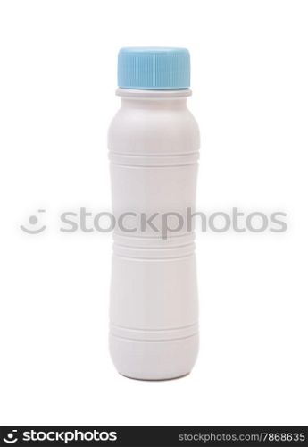Yogurt Drink Plastic Bottle Isolated On White Background