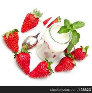 yogurt with strawberry