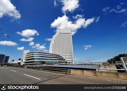 Yokohama Cityscape. No brand names or copyright objects.