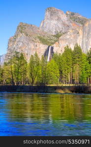 Yosemite Bridalveil fall waterfall National Park California USA